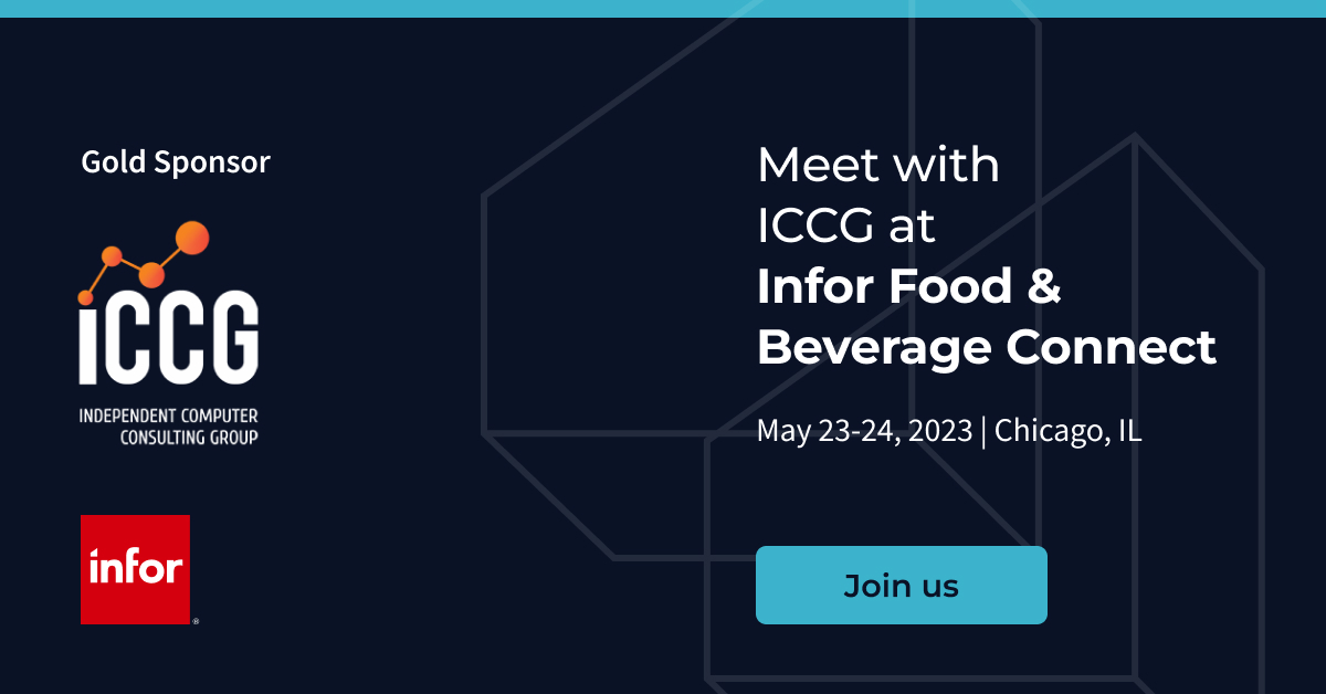 Meet With ICCG At Infor Food & Beverage Connect